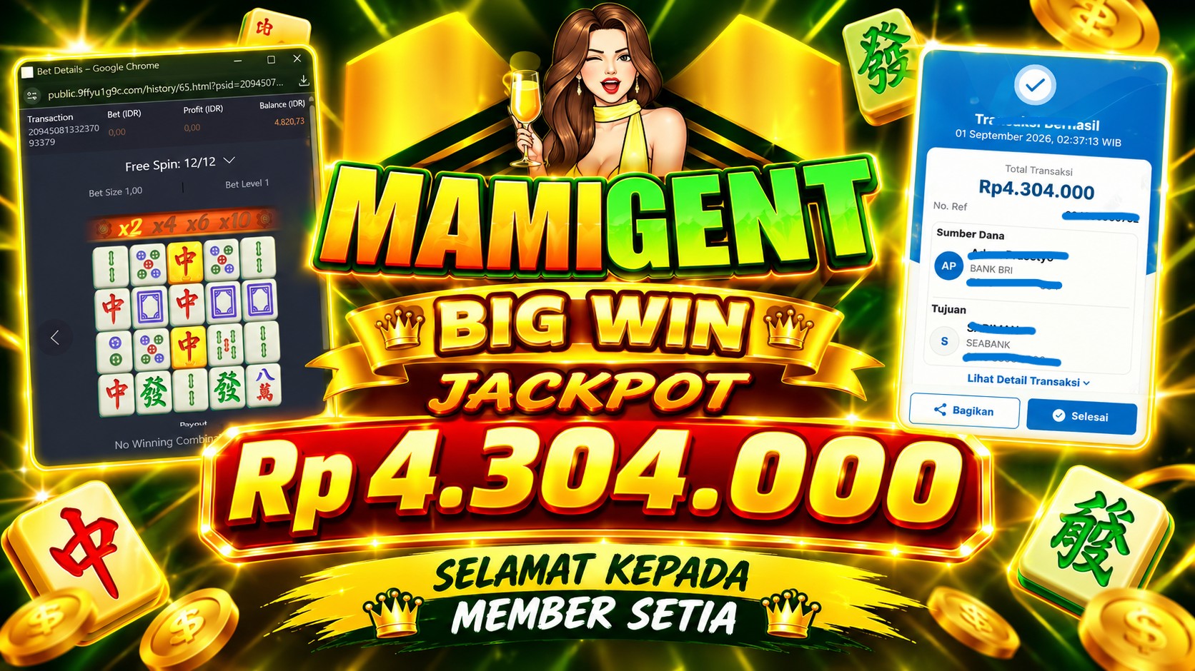 MAMIGENIT - JACKPOT DI SEBESAR RP.4,300,000,- DI GAME SWEET BONANZA CANDYLAND